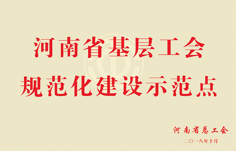 河南省下层工会规范化建设树模点